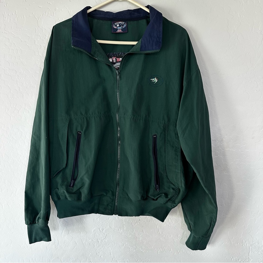 Vintage Starbus Sprint International Golf Tournament Jacket Size L Green‎